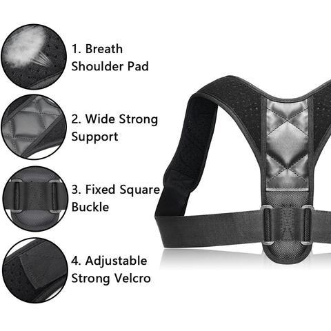 Adjustable Posture Corrector – Back Support Brace