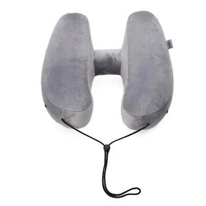 • Travel Neck Pillow with Hoodie – Compact & Comfy