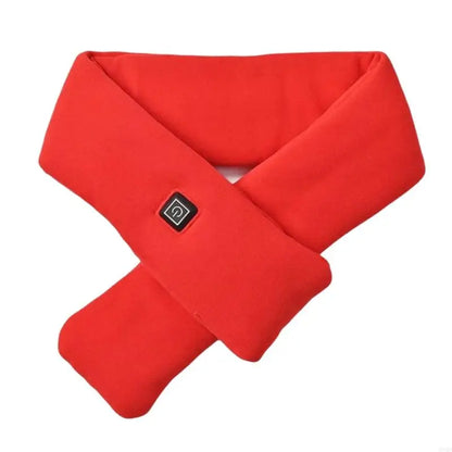 Rechargeable heated scarf/Neck-massager scarf (heat + vibration, power-bank designs)