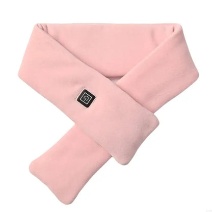Rechargeable heated scarf/Neck-massager scarf (heat + vibration, power-bank designs)