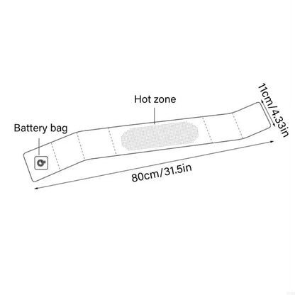 Rechargeable heated scarf/Neck-massager scarf (heat + vibration, power-bank designs)