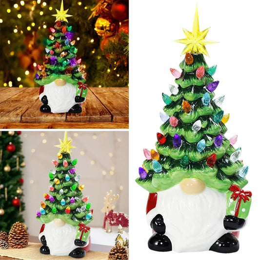 Nostalgic Christmas night lights/vintage ceramic-style night lamps (small, decor-forward holiday lights)