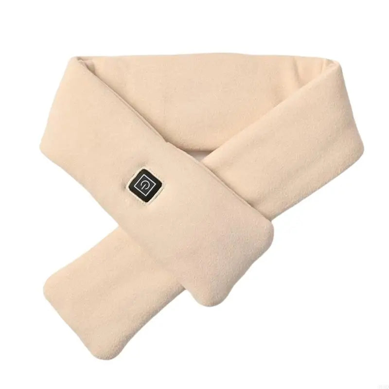 Rechargeable heated scarf/Neck-massager scarf (heat + vibration, power-bank designs)